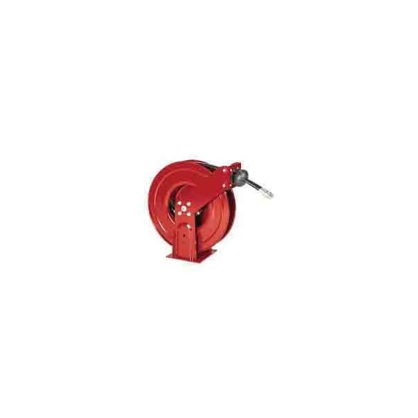 Alemite Hose Reel Assembly, Double Post Low Pressure Narrow, 12 In X 50 Ft Hose, 200 Psi, Bench, 8081G 8081-G - main